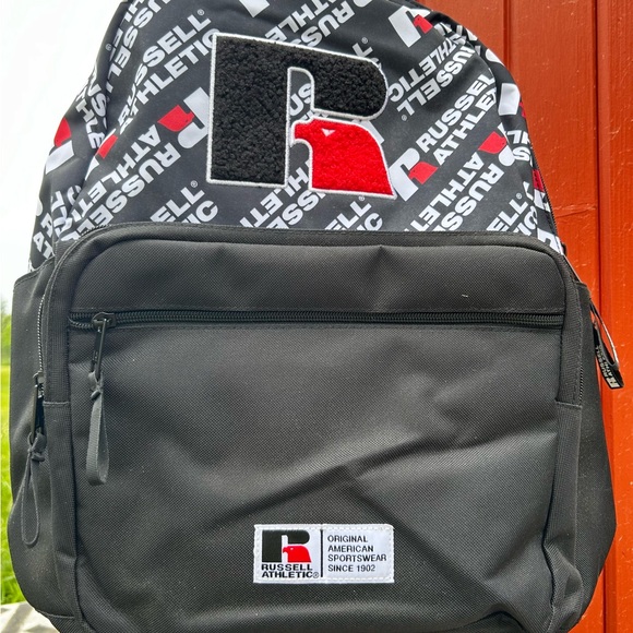 NWT Russell Athletics Backpack Bookbag Color BLack And Red Laptop Sleeve - Picture 12 of 12